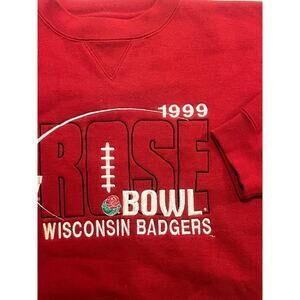 VINTAGE Wisconsin Badgers XL Men 1999 Rose Bowl‎ Champions NCAA Sweatshirt